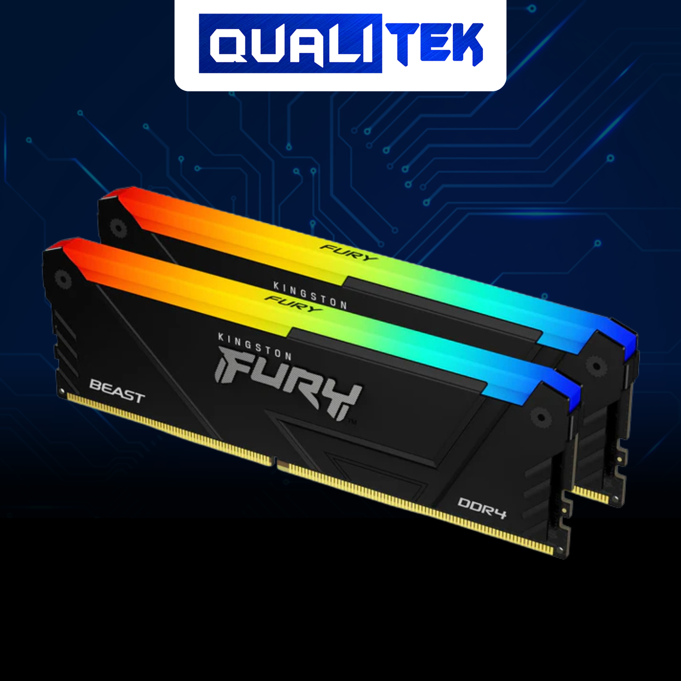 KINGSTON FURY BEAST RGB 16GB (2X8GB) DDR4-3200 (KF43C16BB2A/16)