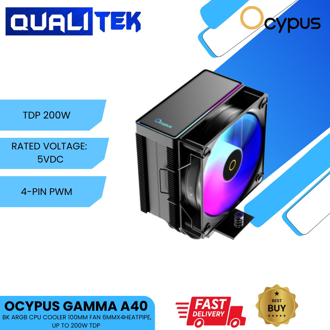 OCYPUS GAMMA A40 BK ARGB CPU COOLER 100MM FAN