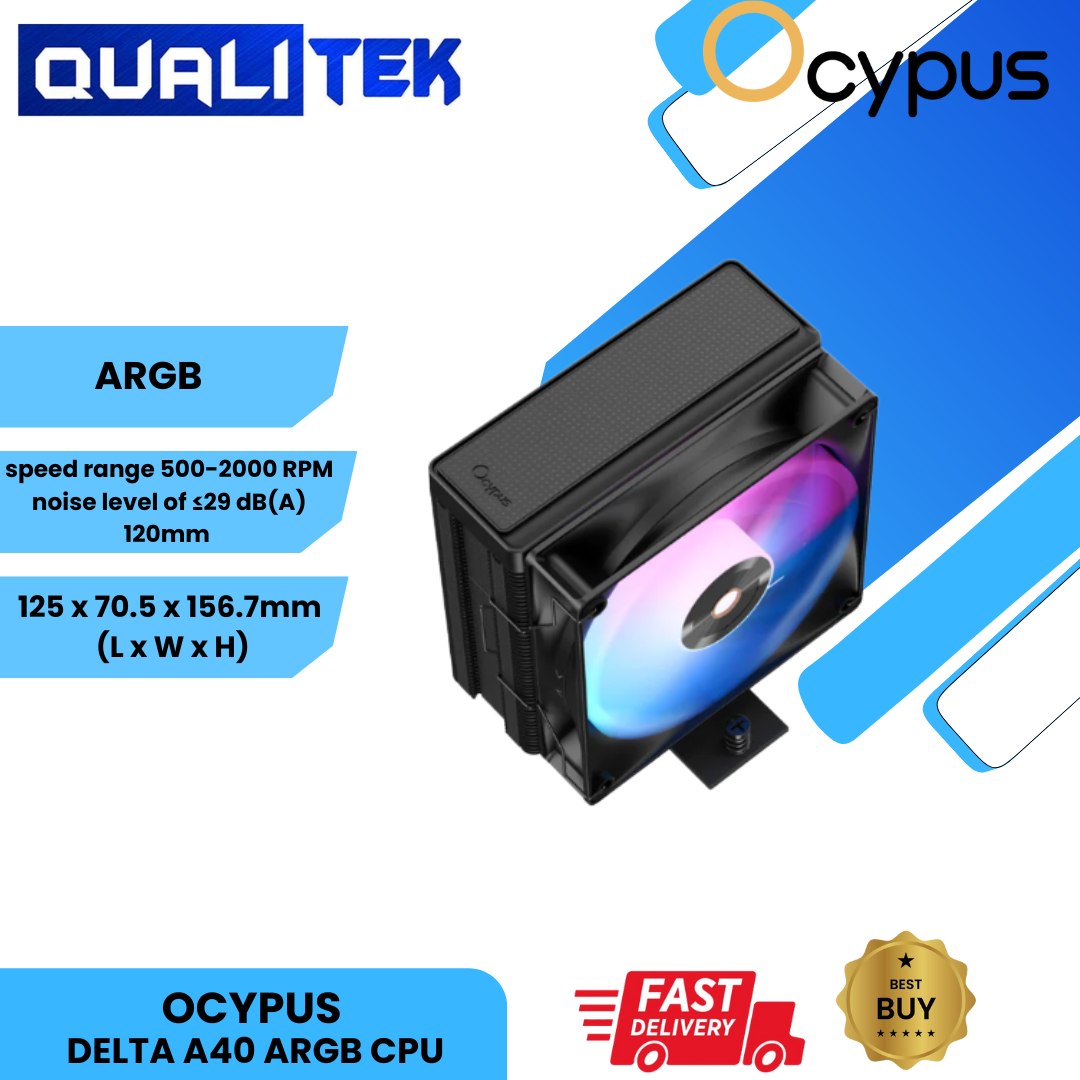 OCYPUS DELTA A40 BK ARGB CPU COOLER 120MM FAN