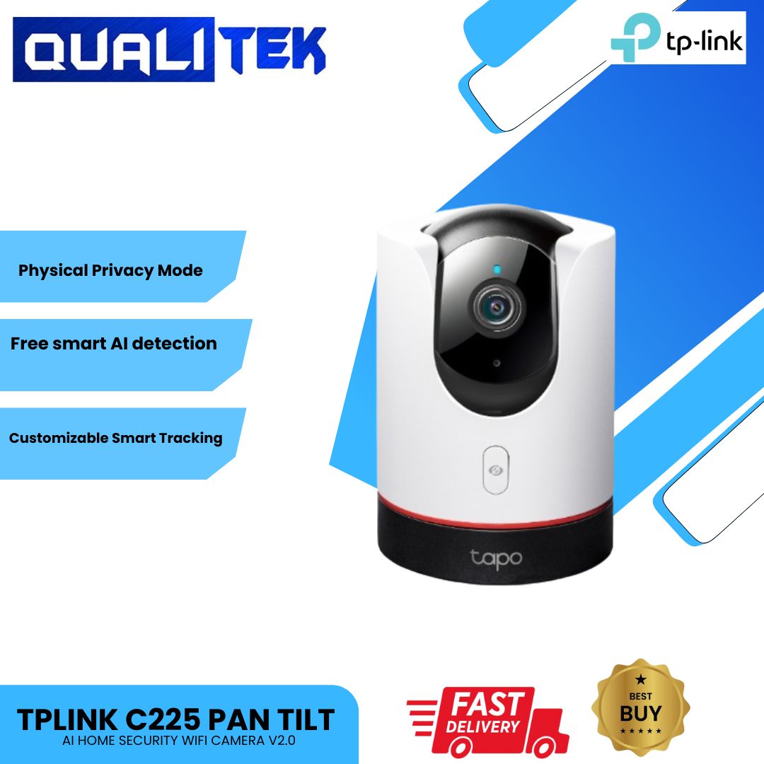 TPLINK C225 PAN TILT AI HOME SECURITY WIFI CAMERA V2.0