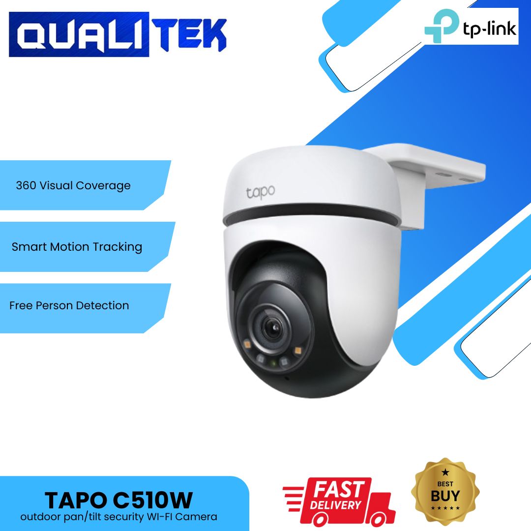 TPLINK C510W 2K OUTDOOR PAN TILT SECURITY WIFI CAMERA V2.0